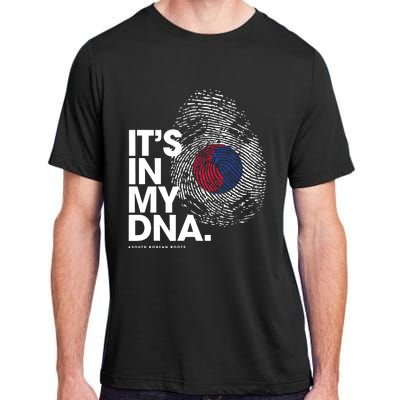 ITS IN MY DNA South Korea Flag Shirts South Korean Roots Adult ChromaSoft Performance T-Shirt