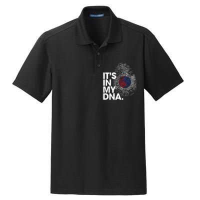 ITS IN MY DNA South Korea Flag Shirts South Korean Roots Dry Zone Grid Polo