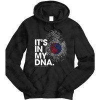 ITS IN MY DNA South Korea Flag Shirts South Korean Roots Tie Dye Hoodie