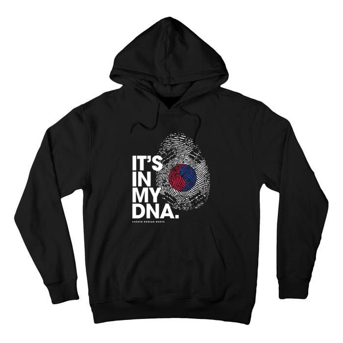 ITS IN MY DNA South Korea Flag Shirts South Korean Roots Tall Hoodie