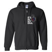 ITS IN MY DNA South Korea Flag Shirts South Korean Roots Full Zip Hoodie