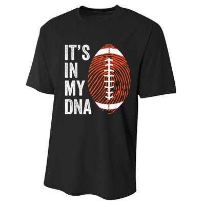 ItS In My Dna American Football Fingerprint Football Player Performance Sprint T-Shirt