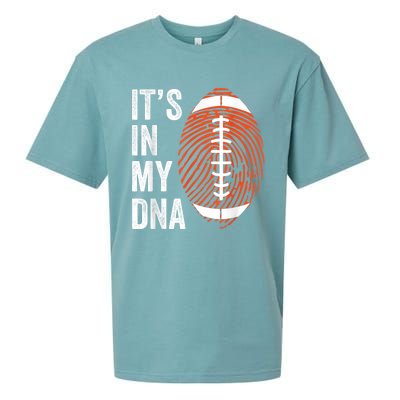 ItS In My Dna American Football Fingerprint Football Player Sueded Cloud Jersey T-Shirt