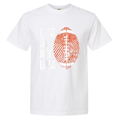 ItS In My Dna American Football Fingerprint Football Player Garment-Dyed Heavyweight T-Shirt