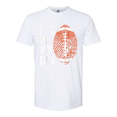 ItS In My Dna American Football Fingerprint Football Player Softstyle CVC T-Shirt