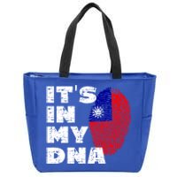 Its In My Dna Taiwan Flag Gift Zip Tote Bag