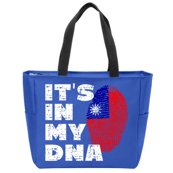 Its In My Dna Taiwan Flag Gift Zip Tote Bag