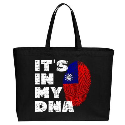 Its In My Dna Taiwan Flag Gift Cotton Canvas Jumbo Tote