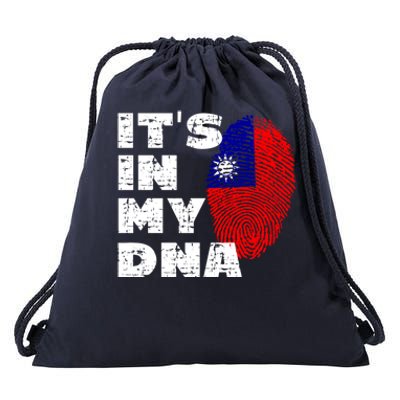 Its In My Dna Taiwan Flag Gift Drawstring Bag