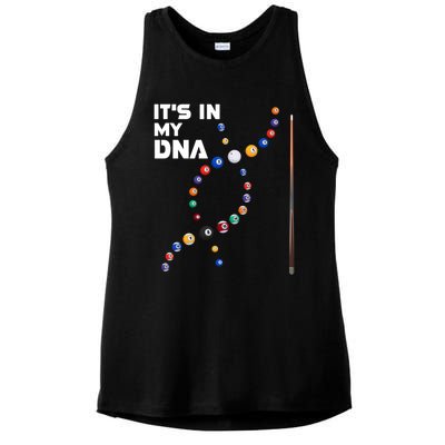 ItS In My Dna Pool Billiard Gift Ladies PosiCharge Tri-Blend Wicking Tank