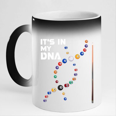 ItS In My Dna Pool Billiard Gift 11oz Black Color Changing Mug