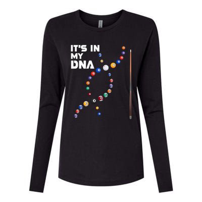 ItS In My Dna Pool Billiard Gift Womens Cotton Relaxed Long Sleeve T-Shirt