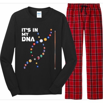 ItS In My Dna Pool Billiard Gift Long Sleeve Pajama Set