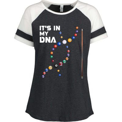 ItS In My Dna Pool Billiard Gift Enza Ladies Jersey Colorblock Tee