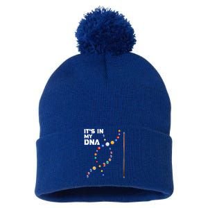 ItS In My Dna Pool Billiard Gift Pom Pom 12in Knit Beanie