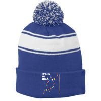 ItS In My Dna Pool Billiard Gift Stripe Pom Pom Beanie