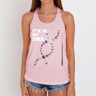 ItS In My Dna Pool Billiard Gift Women's Knotted Racerback Tank