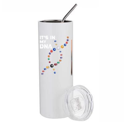 ItS In My Dna Pool Billiard Gift Stainless Steel Tumbler