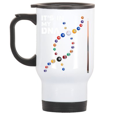 ItS In My Dna Pool Billiard Gift Stainless Steel Travel Mug