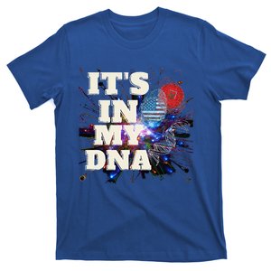 ITS IN MY DNA Moroccan American Flag England T-Shirt