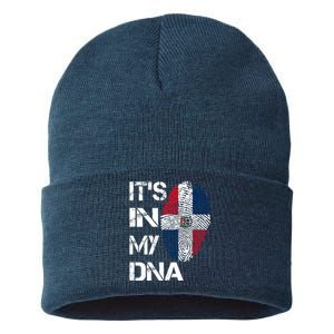 IT'S IN MY DNA Dominican Republic Flag Pride Gift Sustainable Knit Beanie