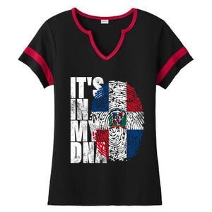 It's In My Dna Dominican Funny Gift Proud Dominican Republic Flag Funny Gift Ladies Halftime Notch Neck Tee