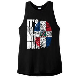 It's In My Dna Dominican Funny Gift Proud Dominican Republic Flag Funny Gift Ladies PosiCharge Tri-Blend Wicking Tank