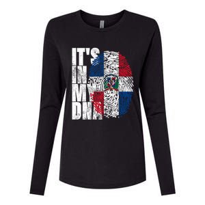 It's In My Dna Dominican Funny Gift Proud Dominican Republic Flag Funny Gift Womens Cotton Relaxed Long Sleeve T-Shirt