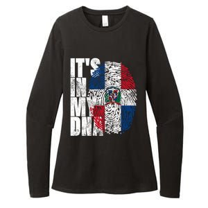 It's In My Dna Dominican Funny Gift Proud Dominican Republic Flag Funny Gift Womens CVC Long Sleeve Shirt