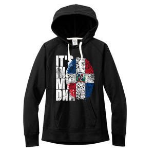 It's In My Dna Dominican Funny Gift Proud Dominican Republic Flag Funny Gift Women's Fleece Hoodie