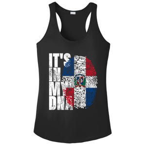 It's In My Dna Dominican Funny Gift Proud Dominican Republic Flag Funny Gift Ladies PosiCharge Competitor Racerback Tank