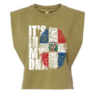 It's In My Dna Dominican Funny Gift Proud Dominican Republic Flag Funny Gift Garment-Dyed Women's Muscle Tee