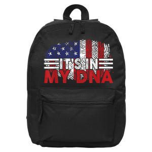 Its In My DNA American Flag Independence Day 4th Of July 16 in Basic Backpack