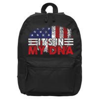 Its In My DNA American Flag Independence Day 4th Of July 16 in Basic Backpack