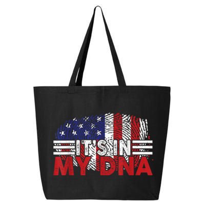 Its In My DNA American Flag Independence Day 4th Of July 25L Jumbo Tote