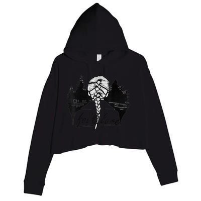 IM In My Folklore Crop Fleece Hoodie