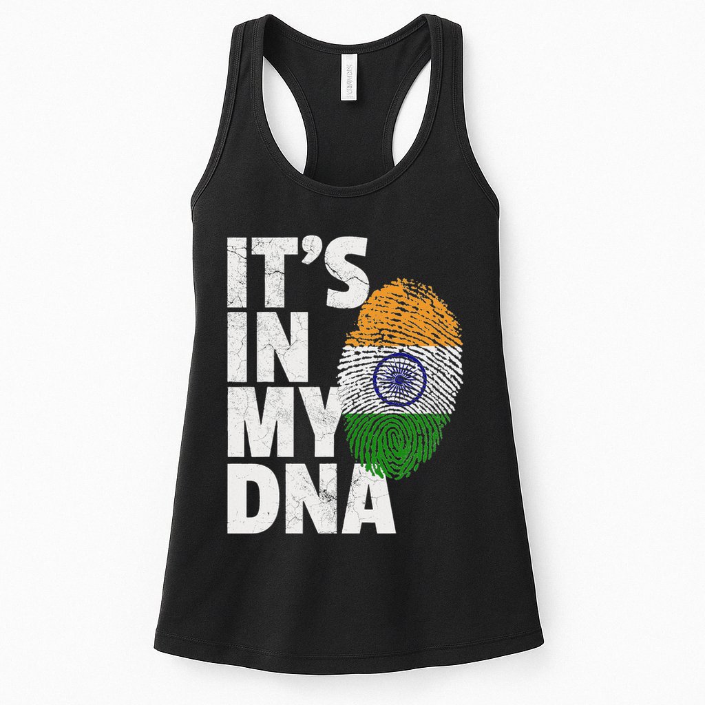 ItS In My Dna India Flag Indian Women Novelty Gift Womens Tank Top