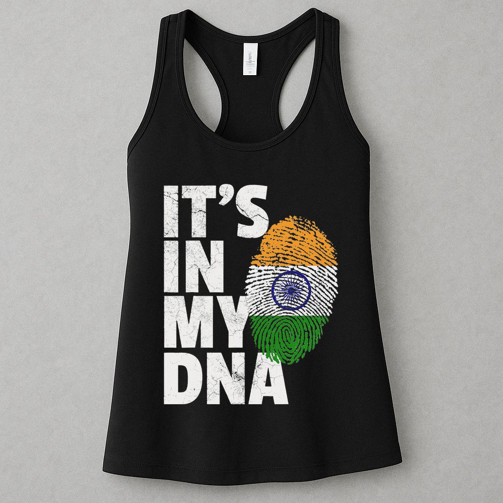 ItS In My Dna India Flag Indian Women Novelty Gift Womens Tank Top