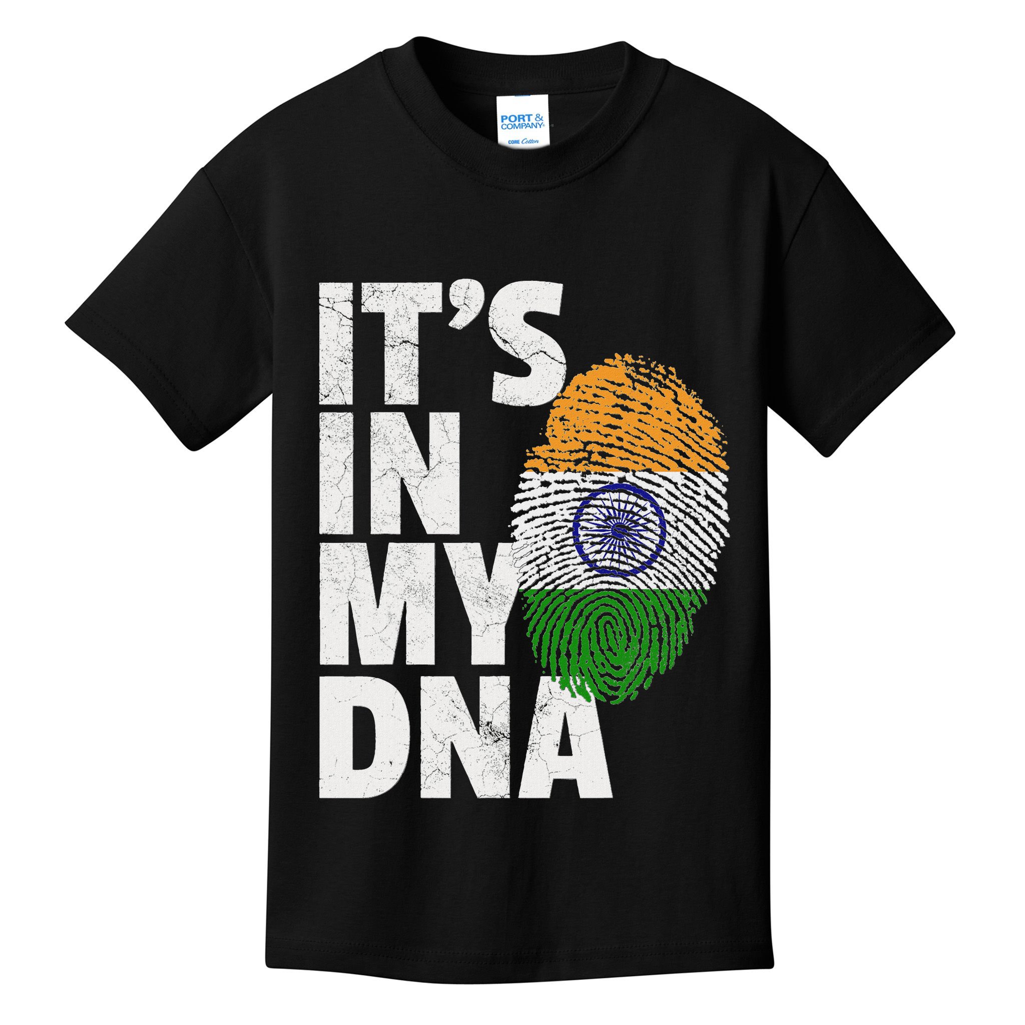 ItS In My Dna India Flag Indian Women Novelty Gift Kids T-Shirt