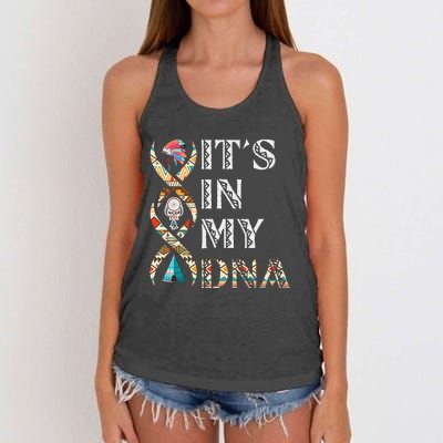 ItS In My Dna Native American Women's Knotted Racerback Tank