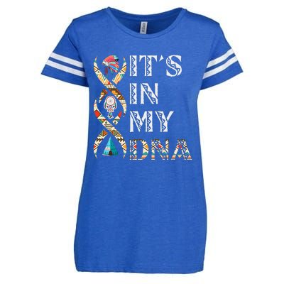 ItS In My Dna Native American Enza Ladies Jersey Football T-Shirt