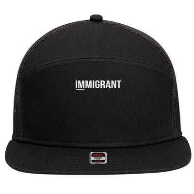 Immigrant 7 Panel Mesh Trucker Snapback Hat