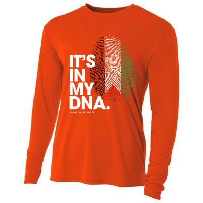 ItS In My Dna Palestine Flag Cool Gift Palestinian Roots Gift Cooling Performance Long Sleeve Crew