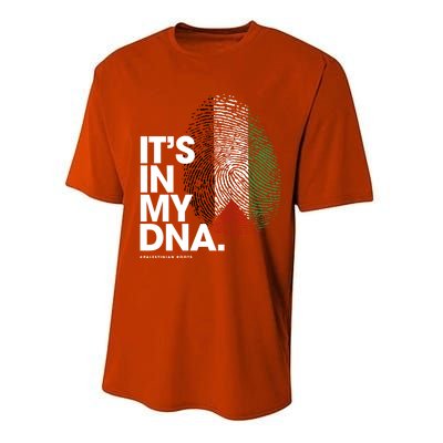 ItS In My Dna Palestine Flag Cool Gift Palestinian Roots Gift Performance Sprint T-Shirt