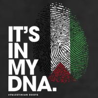 ItS In My Dna Palestine Flag Cool Gift Palestinian Roots Gift 7 Panel Mesh Trucker Snapback Hat