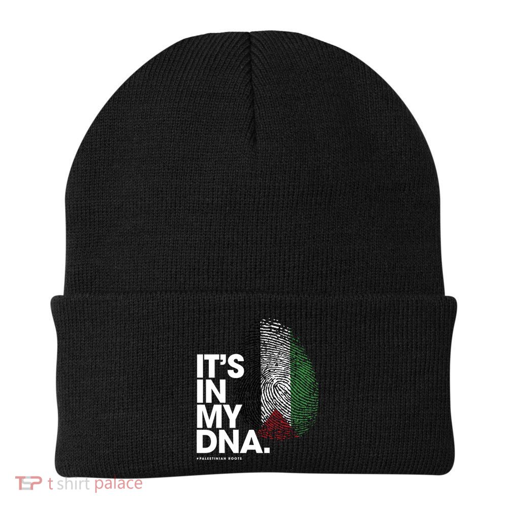 ItS In My Dna Palestine Flag Cool Gift Palestinian Roots Gift Beanie