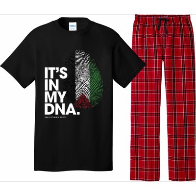 ItS In My Dna Palestine Flag Cool Gift Palestinian Roots Gift Pajama Set