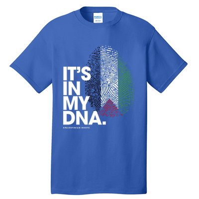 ItS In My Dna Palestine Flag Cool Gift Palestinian Roots Gift Tall T-Shirt