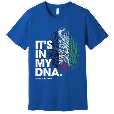 ItS In My Dna Palestine Flag Cool Gift Palestinian Roots Gift Premium T-Shirt