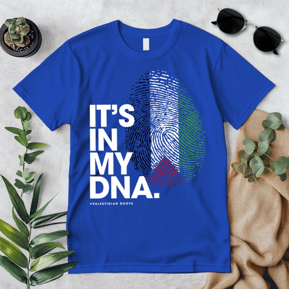 ItS In My Dna Palestine Flag Cool Gift Palestinian Roots Gift Premium T-Shirt